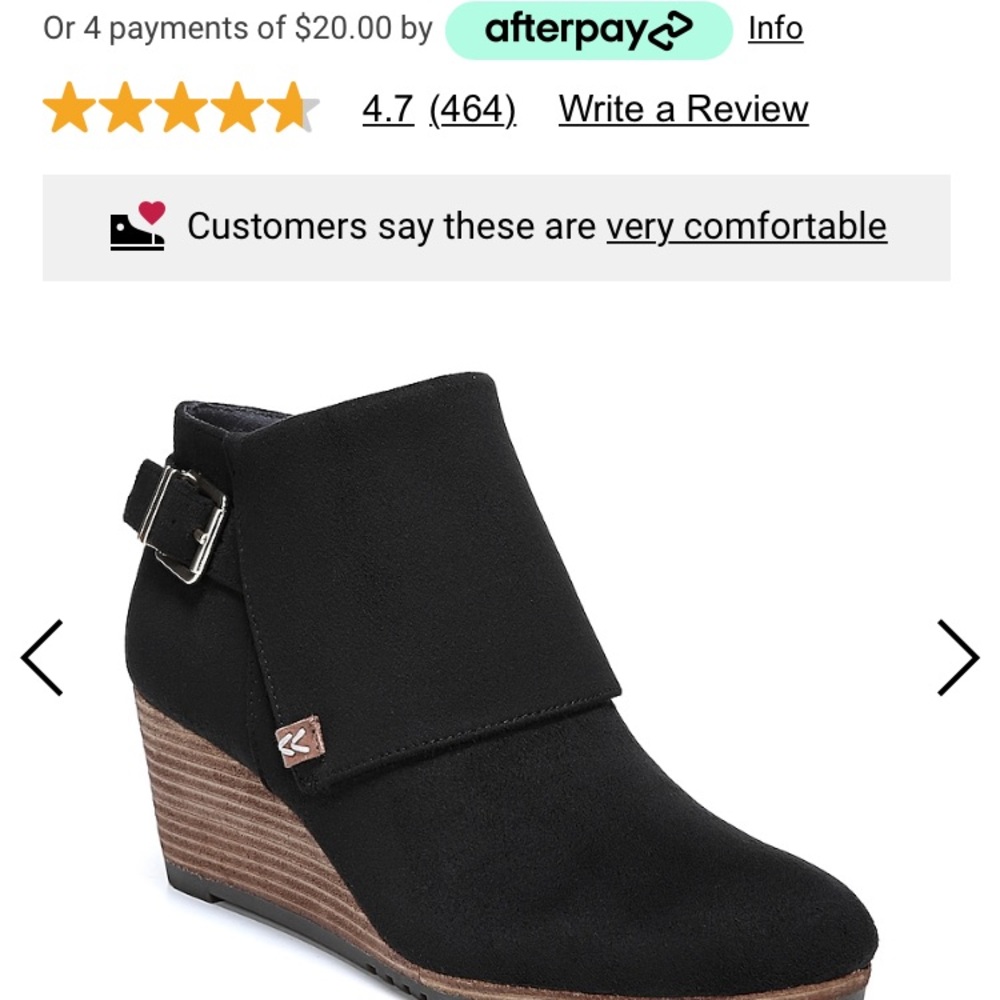 Black wedge booties size 9.5